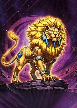 Egyptian Lion Guardian Digital Art