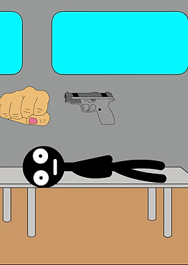 Stick Figure Crime Scene Illustration