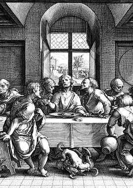 The Last Supper Engraving