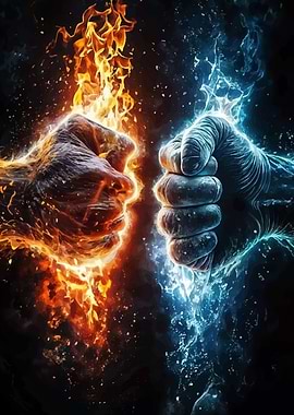 Fire and Ice Fist Clash