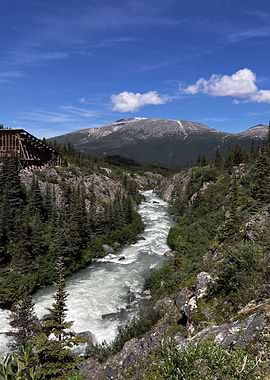 Mountain Canyon River Valley Landscape Canada