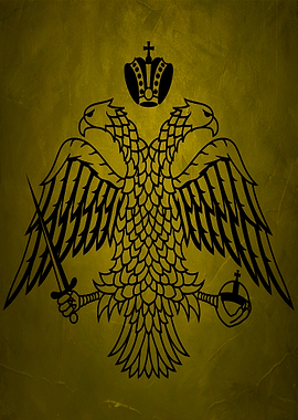 Byzantine Double-Headed Eagle Emblem Mount Athos