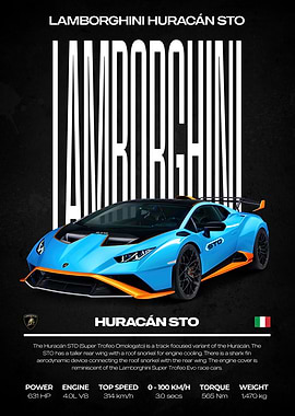 Lamborghini Huracán STO Poster