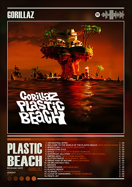 Gorillaz Plastic Beach Album Cover