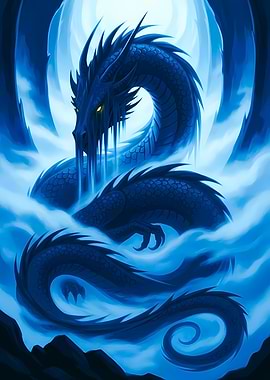 Blue Dragon in the Mist