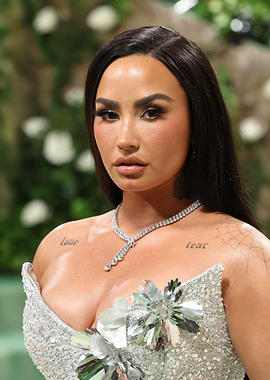 Demi Lovato in Silver Gown