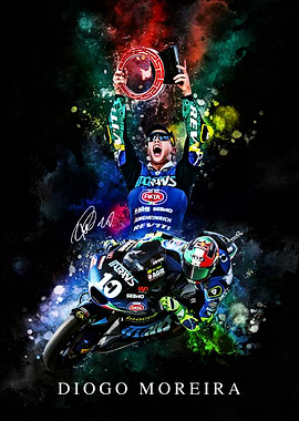 Diogo Moreira Motorcycle Racing Victory