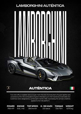Lamborghini Auténtica Roadster Poster