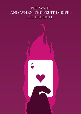 Inspirational Poster – Ace of Hearts in Flames | Timing and Opportunity Quote