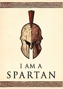 I am a Spartan Helmet Poster