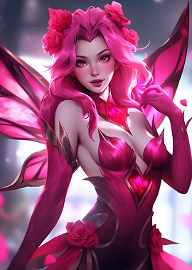 Pink Fairy with Roses