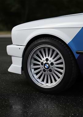 BMW E30 Wheel Close-Up