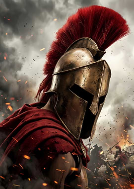 Spartan Warrior in Battle