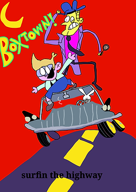 Boxtown! Surfin' the Highway Cartoon