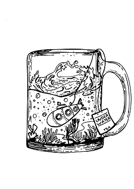 Underwater Tea in a Mug