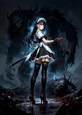Anime Maid with Katana