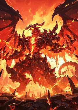 Fiery Dragon Illustration