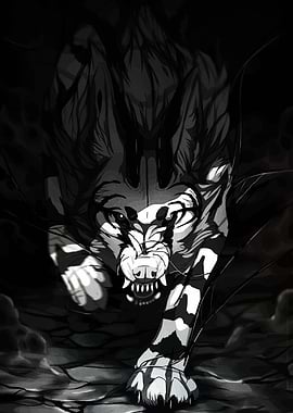 Monochrome Wolf Attack