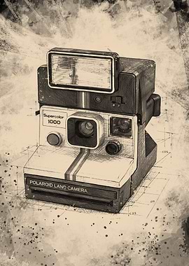 Polaroid Supercolor 1000 Camera Art