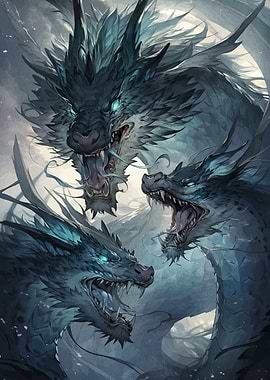 Three-Headed Dragon Fantasy