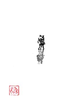 Minimalist Couple Embrace Black and White