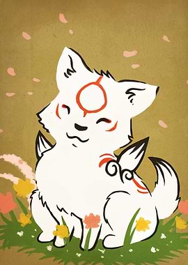 Okami Amaterasu Cute Illustration