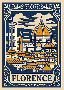 Florence Cityscape Illustration