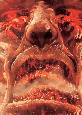 Horror Face Close-Up
