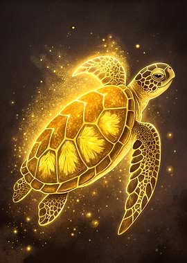 Golden Sea Turtle