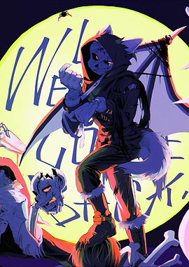 Welcome Back Halloween Furry Character Art