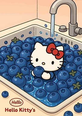 Hello Kitty's Blueberry Bath