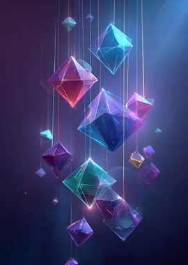 Floating Gemstones on Strings