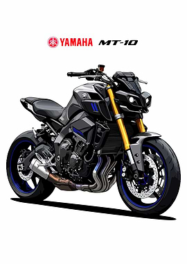 Yamaha MT-10 Motorcycle Illustration