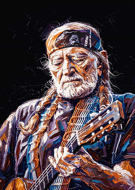 Willie Nelson Painting