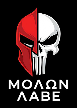 Molon Labe Spartan Skull Graphic