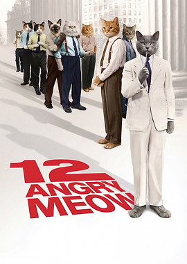 12 Angry Meow Movie Poster Parody