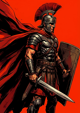 Roman Legionary with Sword and Shield