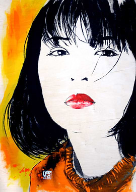 Portrait of a Woman with Black Hair