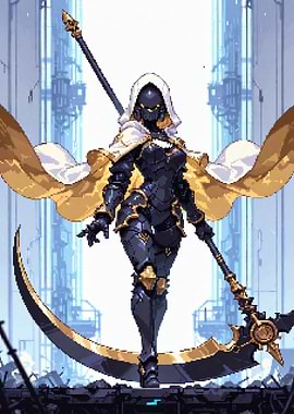 Pixel Art Armored Warrior