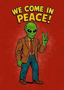 Alien Peace Sign