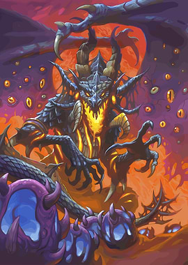 Menacing Dragon with Fiery Gaze