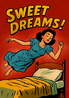 Sweet Dreams Comic Book Illustration