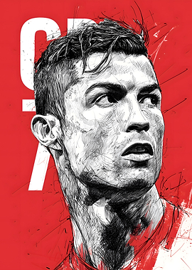 Cristiano Ronaldo Sketch Portrait