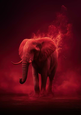 Red Fiery Elephant
