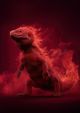 Fiery Red Lizard