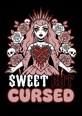 Sweet But Cursed Gothic Illustration