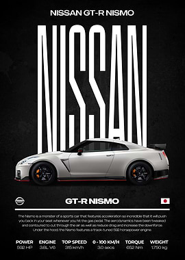 Nissan GT-R Nismo Car Poster