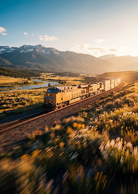 Train Journey Through Mountain Landscape