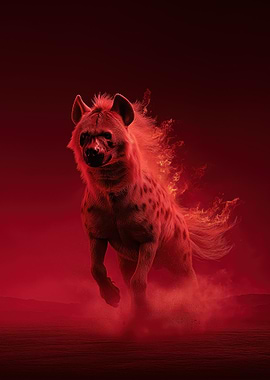 Red Fiery Hyena