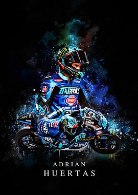 Adrian Huertas Motorcycle Racing Portrait